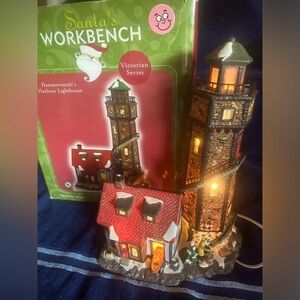 Santa's Workbench Victorian Hammersmith's Harbour Lighthouse Coastal Christmas